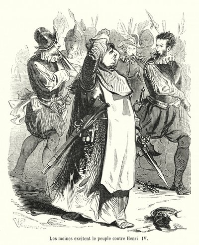 The Monks Incite the People Against Henry IV by French School