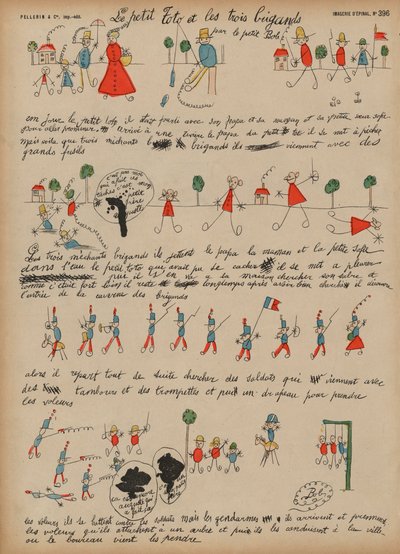 Little Toto and the Three Brigands by French School