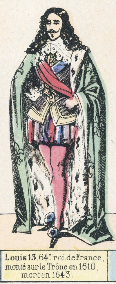 Louis XIII, 64th King of France, ascended the throne in 1610, died in 1643 by French School