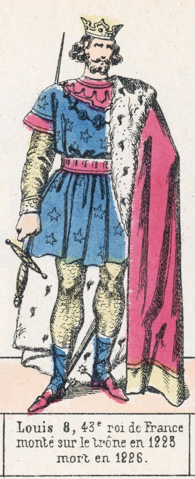 Louis VIII, 43rd King of France, ascended the throne in 1223, died in 1226 by French School