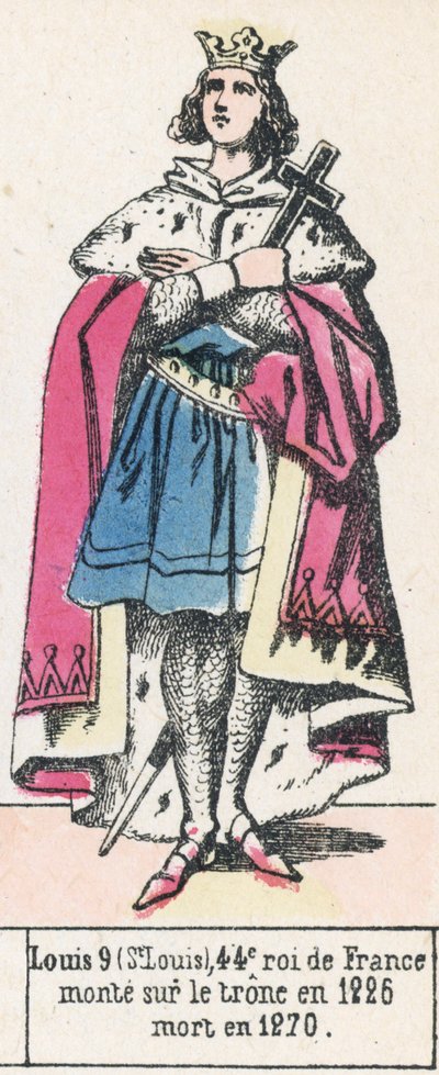 Louis IX (St Louis), 44th King of France, ascended the throne in 1226, died in 1270 by French School