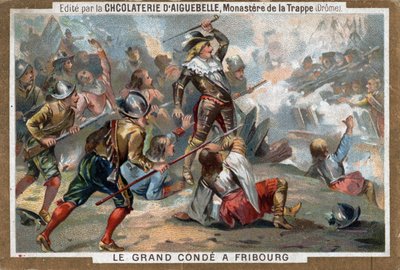 Louis II of Bourbon, Prince of Condé, known as Le Grand Condé, at the Battle of Fribourg in 1644 by French School