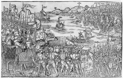 Louis IX of France Disembarking at Damietta During the Seventh Crusade by French School