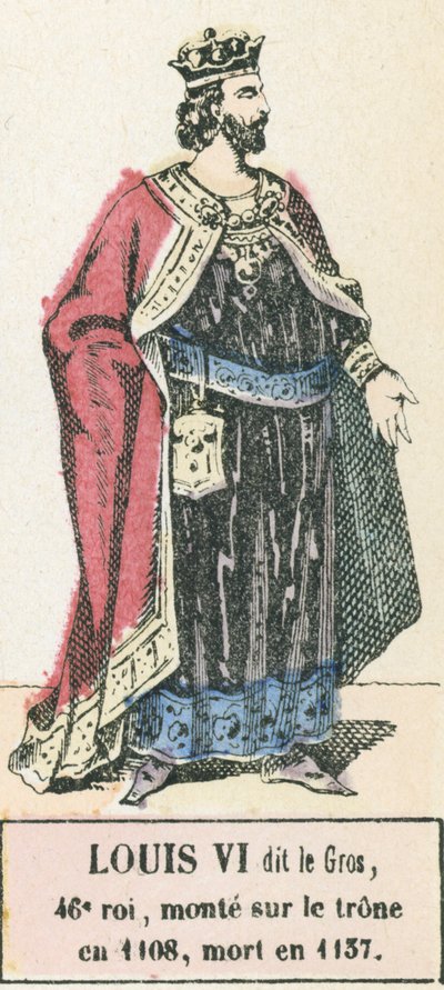 Louis VI called the Fat, 46th King, ascended the throne in 1108, died in 1137 by French School
