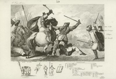Louis VI of France fighting the English at the Battle of Brenneville, 1119 by French School