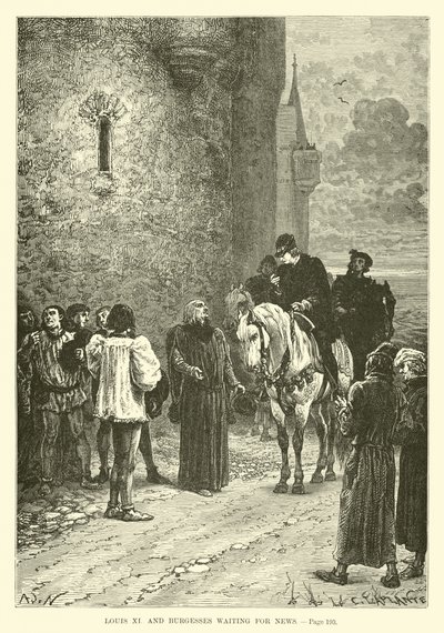 Louis XI and Burgesses Waiting for News by French School
