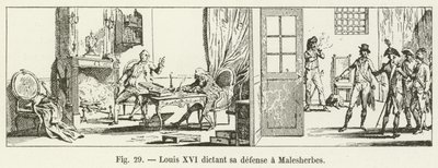 Louis XVI Dictating His Defense to Malesherbes by French School