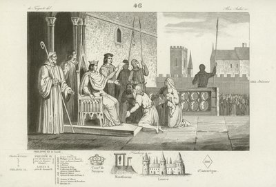 Louis X of France emancipates the serfs, 1315 by French School
