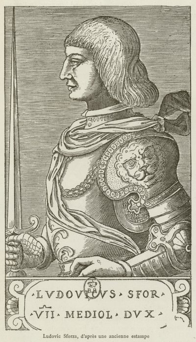 Ludovico Sforza (engraving) by French School