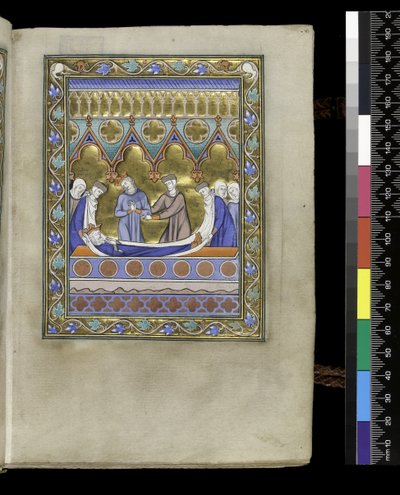 David’s Burial, from the Psalter and Hours of Isabella of France, Paris, c.1265-70 by French School