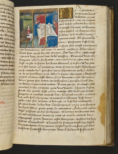 Page from Cent Nouvelles Nouvelles, c.1461-62 by French School