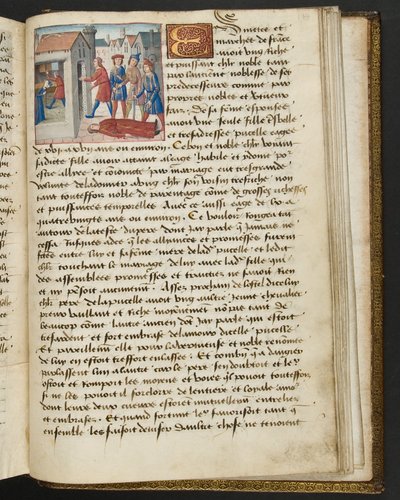 Page from Cent Nouvelles Nouvelles, c.1461-62 by French School