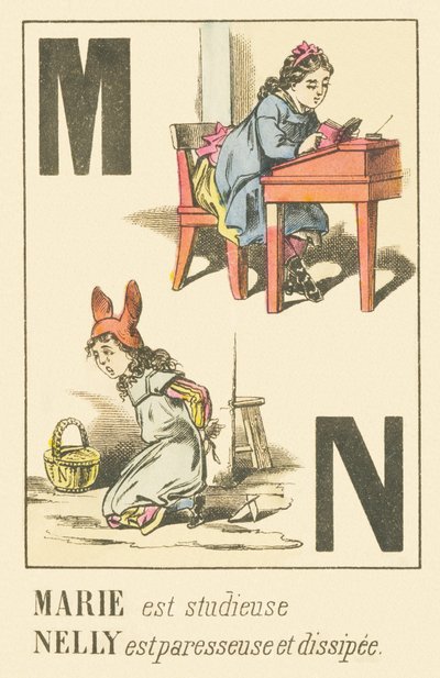Marie is a studious Nelly is lazy and dissipated by French School