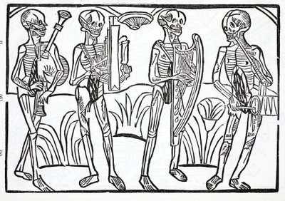 Macabre Dance - Skeletons of Musicians in an Orchestra by French School