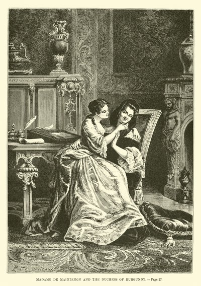 Madame de Maintenon and the Duchess of Burgundy by French School