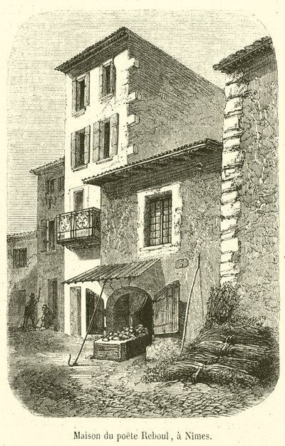 House of the Poet Reboul, in Nimes (engraving) by French School
