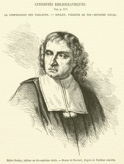 Master Boulay, tailor in the seventeenth century (engraving) by French School