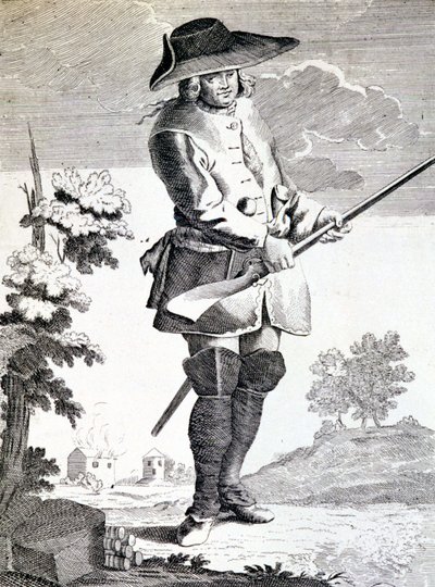 Mandrin, General of Smugglers, Disposing to Some Action (engraving) by French School