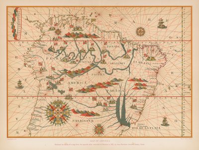 Map of America by French School