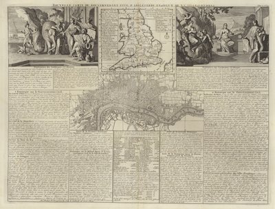 Map of the Civilian Government of England by French School
