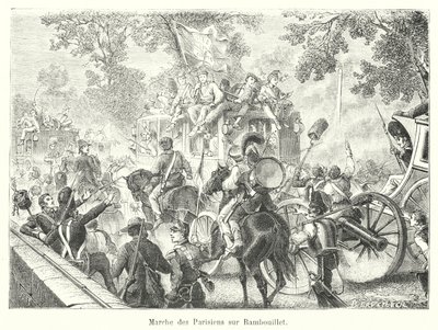 March of the Parisians to Rambouillet by French School