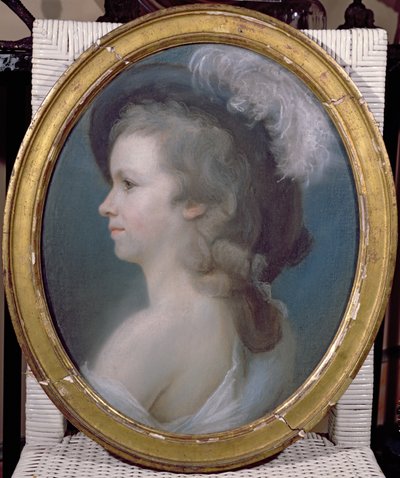 Marie Anne Paulze as young girl by French School
