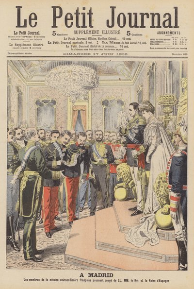 Marriage of King Alfonso XIII of Spain and Victoria Eugenie of Battenberg by French School