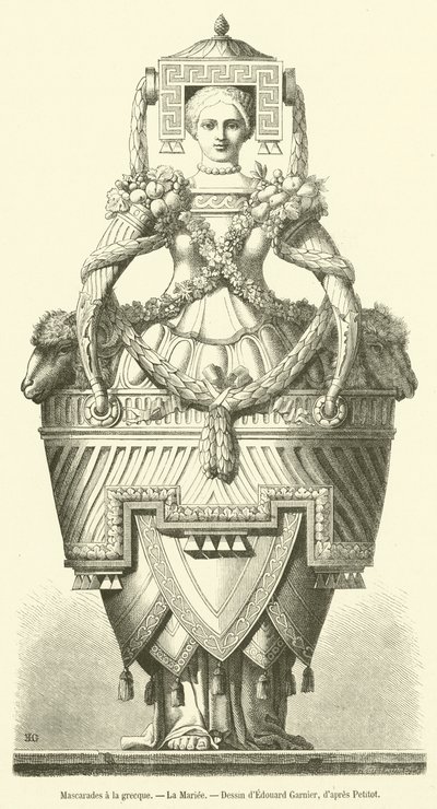 Greek Masquerades, The Bride (engraving) by French School