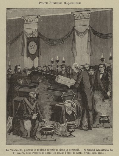 Masonic funeral by French School