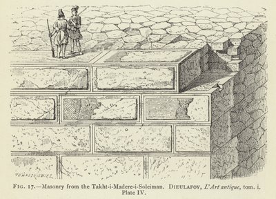 Masonry from the Takht-i-Madere-i-Soleiman by French School