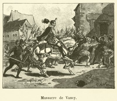 Massacre of Vassy by French School