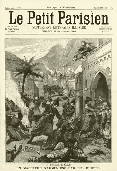 Massacre of Armenians by Kurds in Turkey by French School