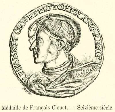 Medal of Francois Clouet, Sixteenth Century (engraving) by French School