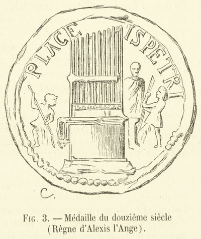 Twelfth-century Medal, Reign of Alexis the Angel (engraving) by French School