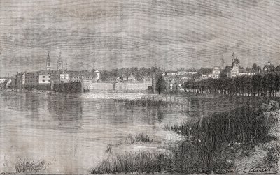Melun - Ile-de-France - engraving in 