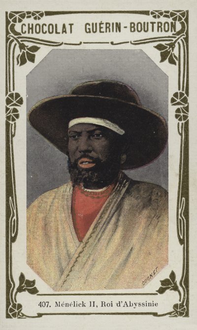 Menelik II, King of Abyssinia by French School