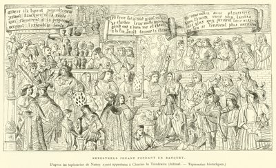 Minstrels Playing During a Banquet by French School