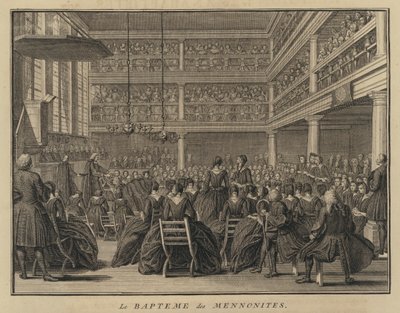 Mennonite baptism ceremony by French School