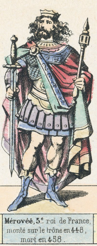 Merovee, 3rd King of France, ascended the throne in 448, died in 458 by French School
