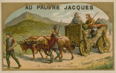 Merovingian Ox Cart by French School