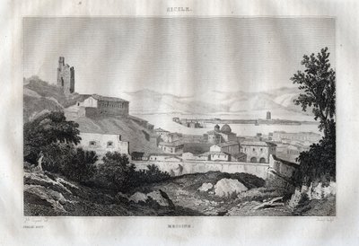 Messina - Sicily. Engraving from 