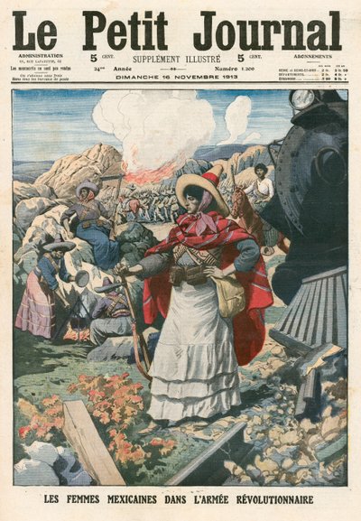 Mexican women in the Revolutionary army by French School