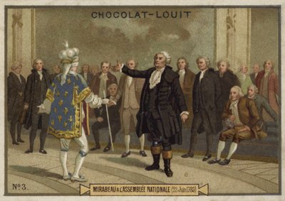 Mirabeau at the National Assembly, 23 June 1789 by French School