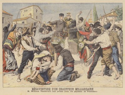 Misadventure of a millionaire motorist by French School