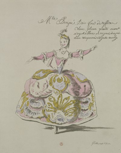 Miss Puvigne as Air, in Zoroastre, a Libretto by Cahusac, Composed by Jean-Philippe Rameau, Facsimile by A. Guillaumot Fils, 1749 by French School
