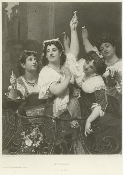 Moccoli! (engraving) by French School
