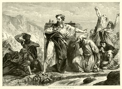 Moses Breaking the Golden Calf by French School