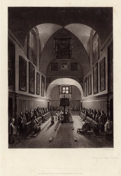 Monks at their Devotion by French School