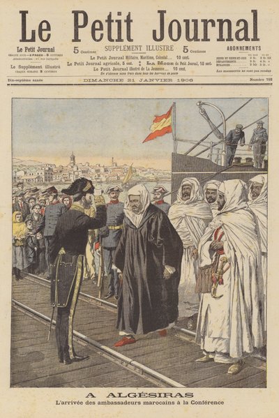 Moroccan ambassadors arriving at the Algeciras Conference in Spain by French School