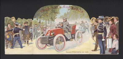 Motor Race on the Open Road by French School